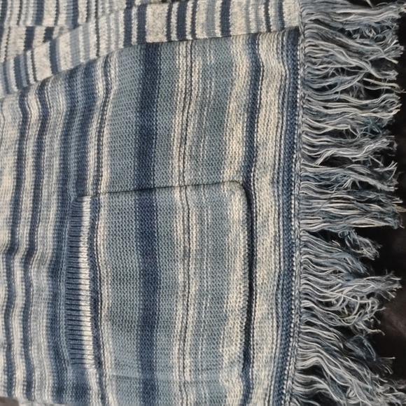 Lauren Ralph Lauren Striped Belted Linen-Cotton Knit Cardigan Blue White XL NWT - Picture 6 of 12